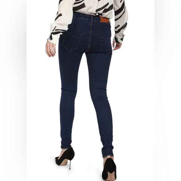 Lulu & Sky Dark Blue Skinny Jeans - Picture 3 of 7